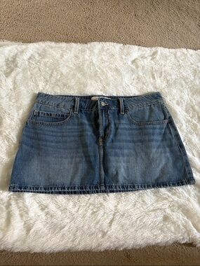 Hollister Blue Denim Mini Skirt